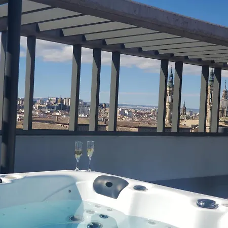 Atico Mejores Vistas Al Pilar Jacuzzi Y Garaje Σαραγόσα